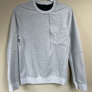 LULULEMON City Sweat Crew Sweatshirt heathered gray M3ATJS men's sz XS